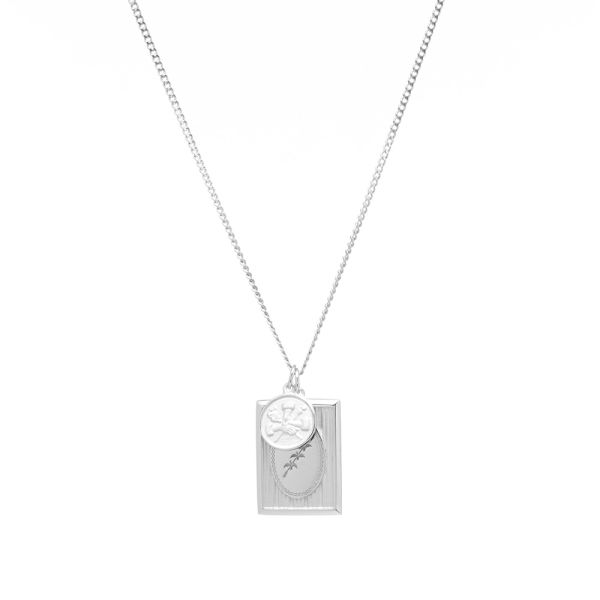 Miansai Bird Frame Pendant Necklace Sterling Silver End Miansai Bird Frame Pendant Necklace
