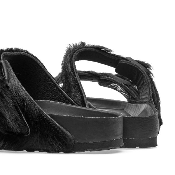 birkenstock arizona fur black