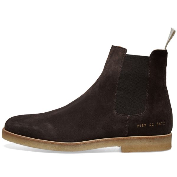 common projects black suede chelsea boots