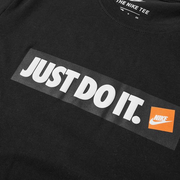 {AA6412-010} NIKE /'/'JUST DO IT/'/' T-SHIRT BLACK *NEW*