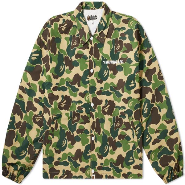 A Bathing Ape Abc Camo Relaxed Coach Jacket Green End Home bape a bathing ape releases their classic bapesta abc in camo. a bathing ape abc camo relaxed coach jacket