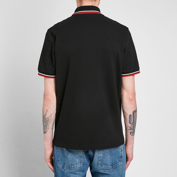 fred perry polo black red