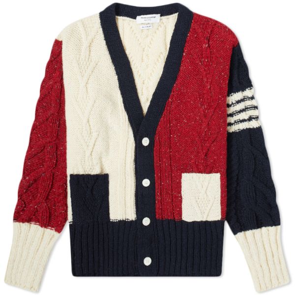 Red white and blue cardigan clearance