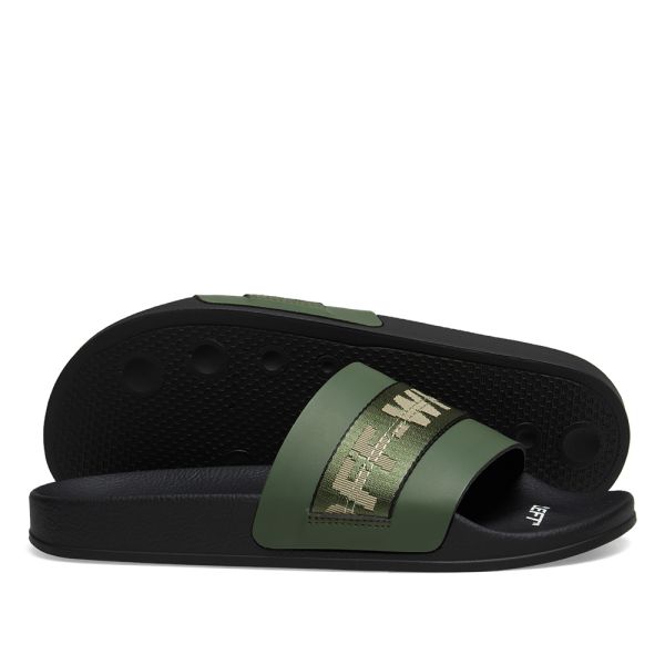 off white green slides