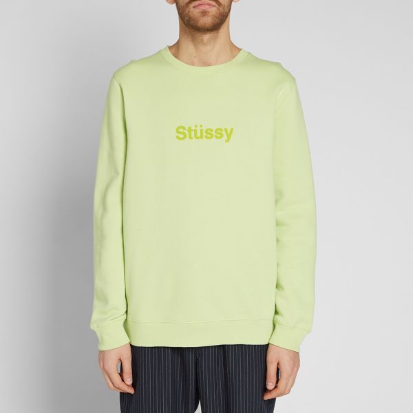 Stussy weld applique crew sweatshirt Clearance