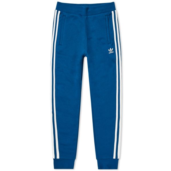 adidas 3 stripe blue track pants