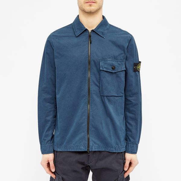 Stone island overshirt blue clearance