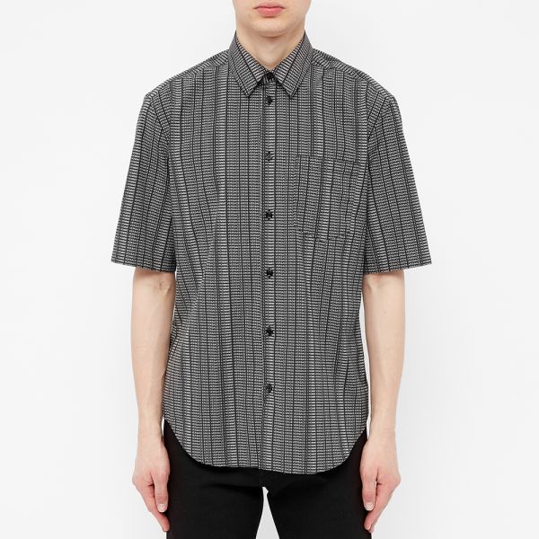 black and white versace shirt