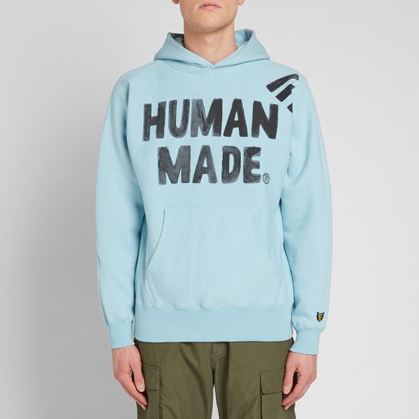 Human made pizza hoodie blue Clearance