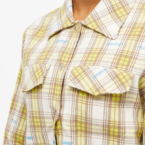Yellow and white check shirt clearance
