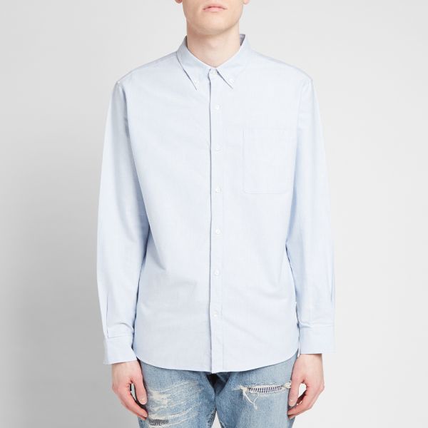 Denim By Vanquish Fragment Icon Oxford Shirt Sax Blue End
