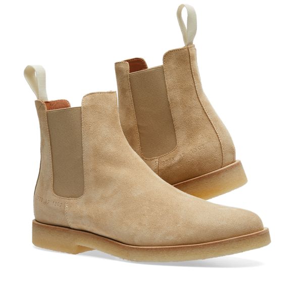 common projects chelsea boots sand