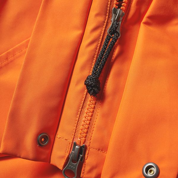 orange north face mountain jacket