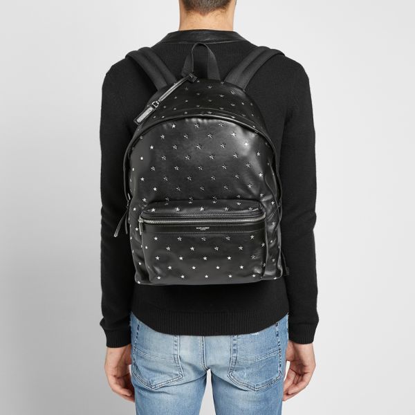 Saint Laurent Silver Star Leather City 