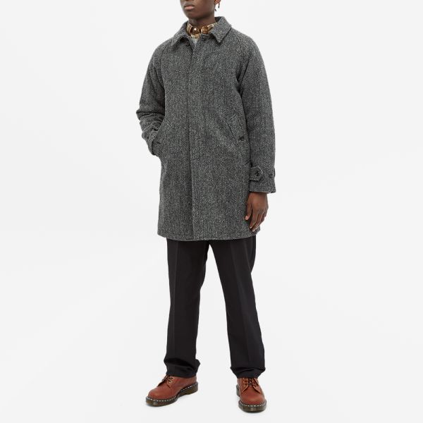 Beams plus harris tweed balmacaan coat clearance