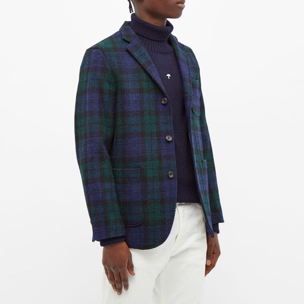 Harris tweed black watch walking coat clearance