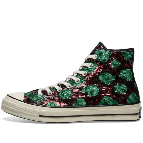 converse chuck 70 hi red and white