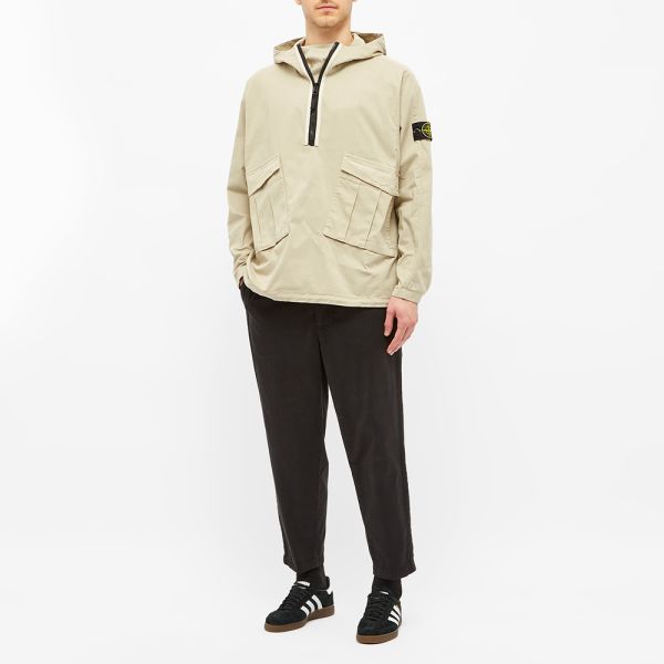 Stone island quarter zip popover hooded smock clearance