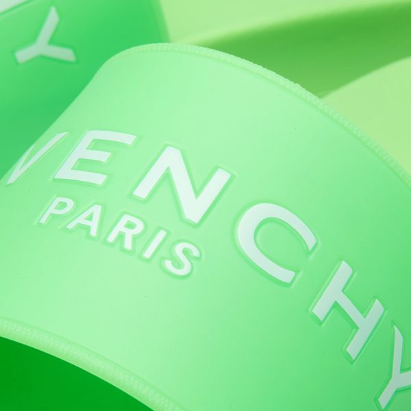 neon green givenchy slides
