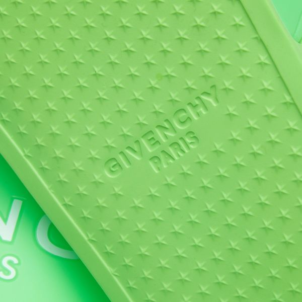 neon green givenchy slides