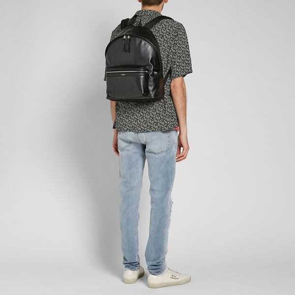 Saint laurent city backpack leather clearance