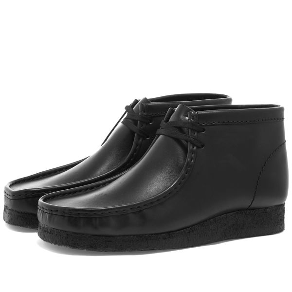 Black wallabee boots clearance