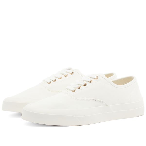 Maison kitsune white canvas sneakers clearance