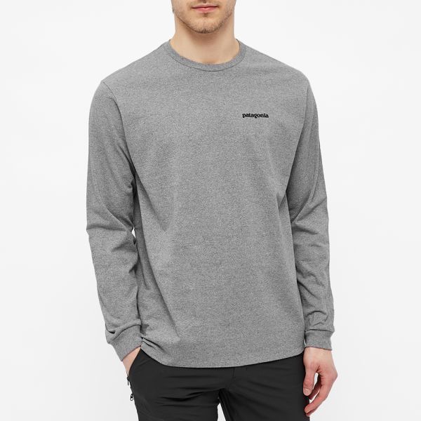 Patagonia grey long sleeve t shirt clearance
