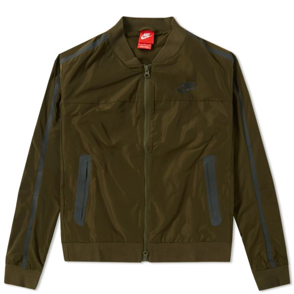nike leather jacket womens