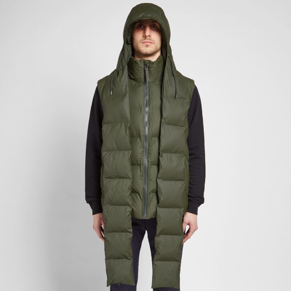Rains puffer hooded scarf clearance