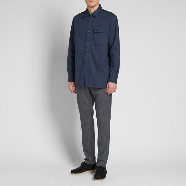 Fred perry utility overshirt clearance