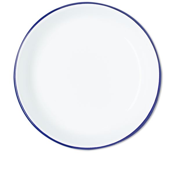 Falcon Enamelware Deep Plates Original White & Blue END. (KR)