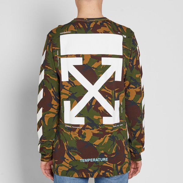 Off white camo long sleeve t shirt clearance