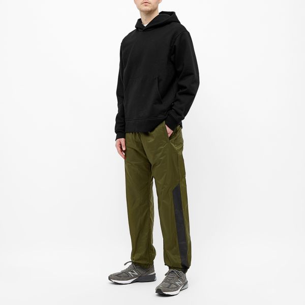 track pants and hoodie