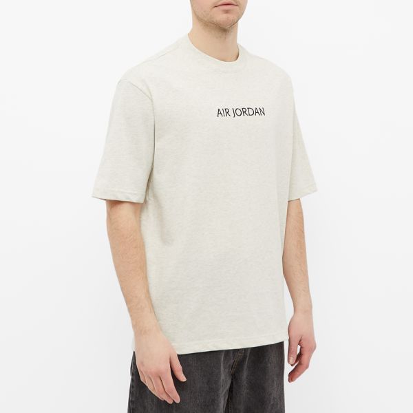 Air Jordan Wordmark Tee Oatmeal Heather 