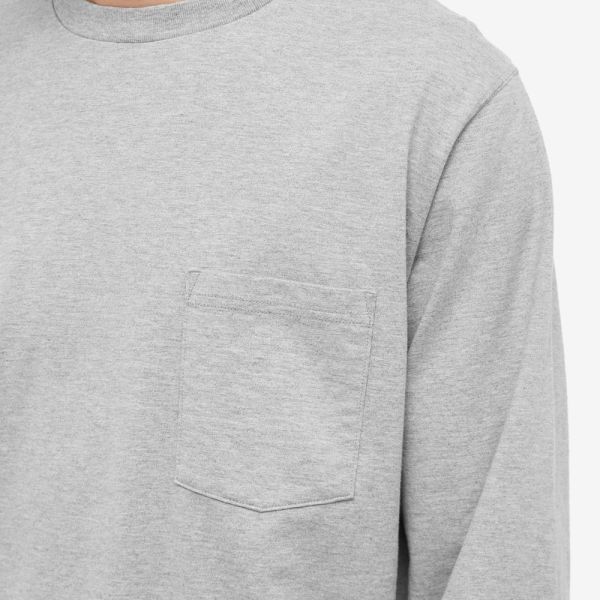 Long Sleeve Pocket Tee Heather Grey 