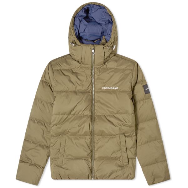 calvin klein multi logo puffer jacket
