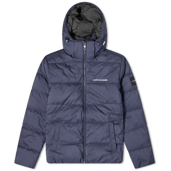 calvin klein multi logo puffer jacket