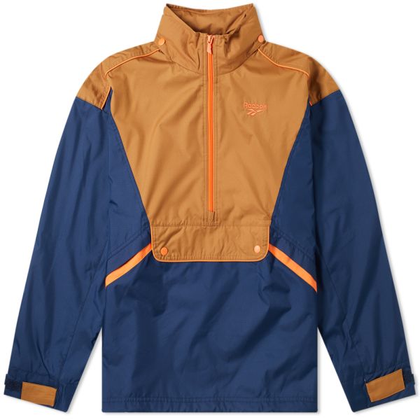 reebok jacket mens brown