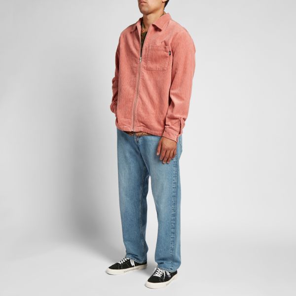 Stussy big wale cord zip up shirt Clearance