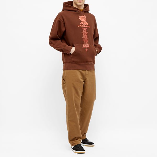 Pleasures brown hoodie clearance
