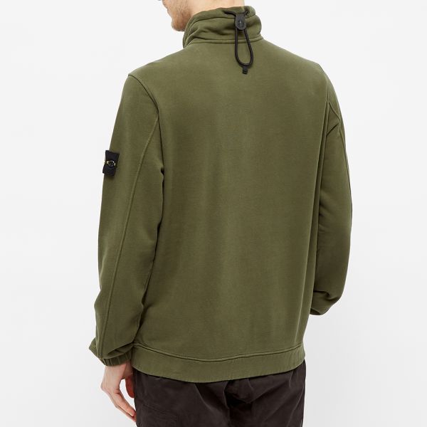 Stone island quarter zip garment dyed pocket sweat Clearance