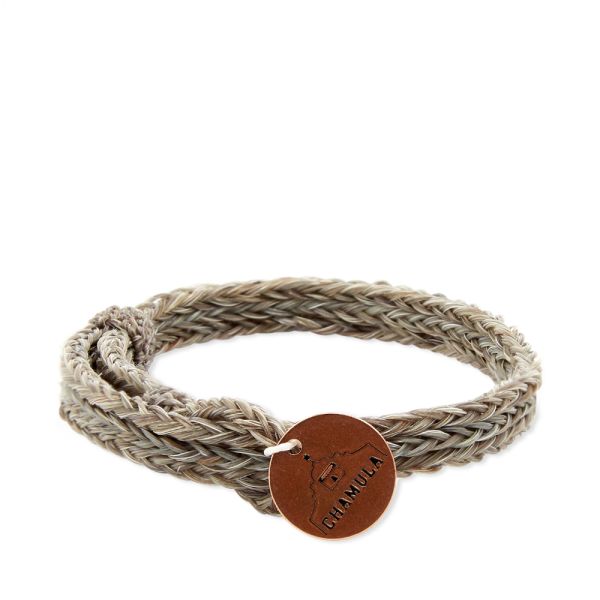Chamula Braided Horsehair Bracelet Grey End