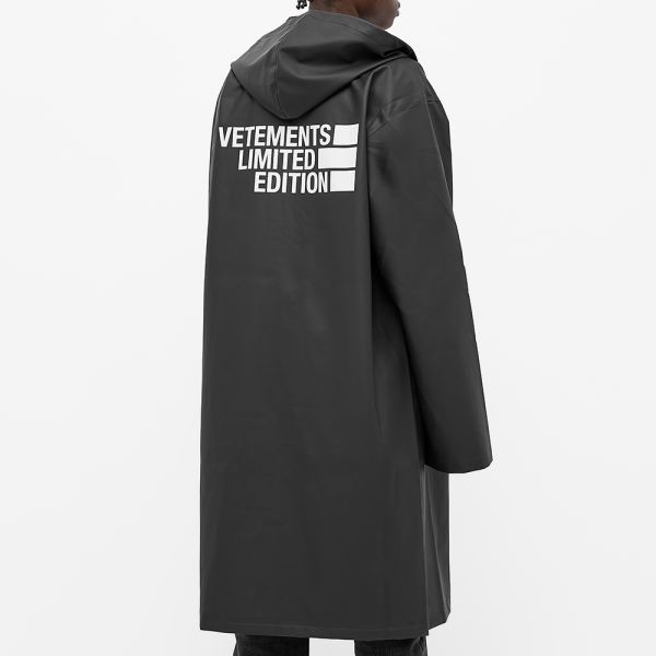 Vetements black raincoat Clearance