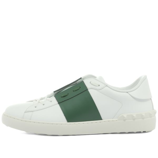 Valentino Men's Open Low Top Sneakers in White/Fern Green, Size UK 10 | END. Clothing