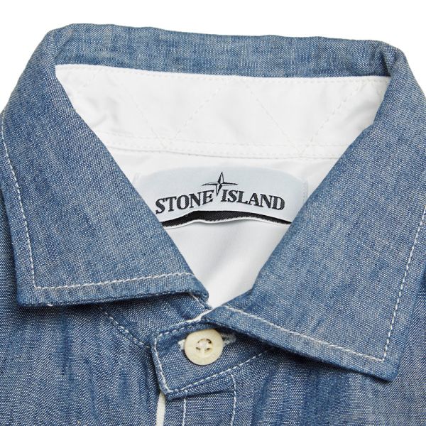 stone island chambray denim shirt