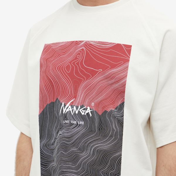 NANGA Eco Hybrid Contour Map Logo Tee 