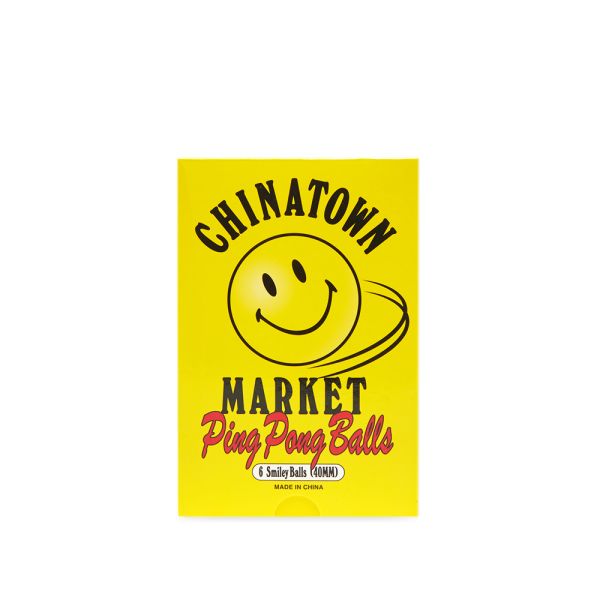 Chinatown Market Smiley Ping Pong Ball Pack Of 6 Yellow End