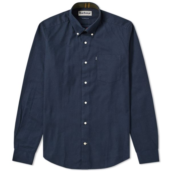 Barbour navy shirt clearance