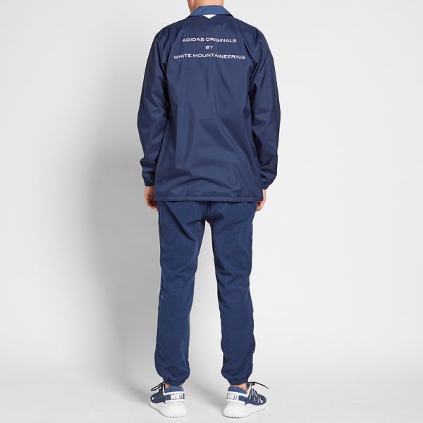adidas originals x white mountaineering mens hooded track top collegiate navy